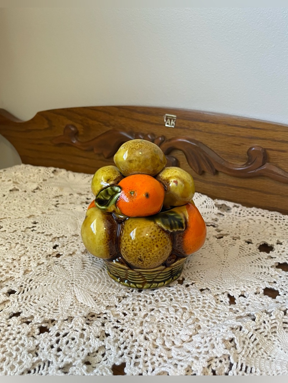 Vintage Inarco Orange Spice Sugar Bowl & Lid